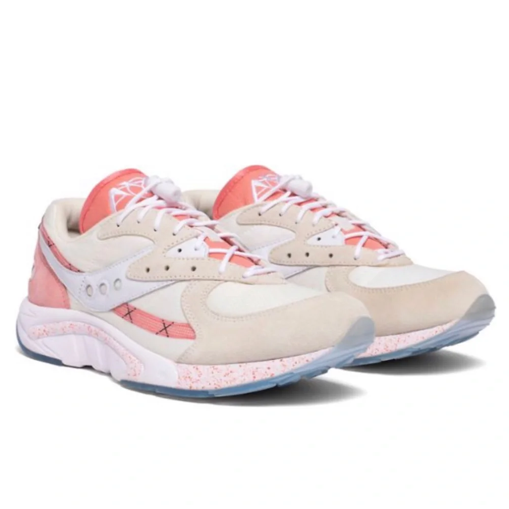 NEW Saucony Leather Suede Aya Peaches and Cream Sneakers 9 - Picture 14 of 14
